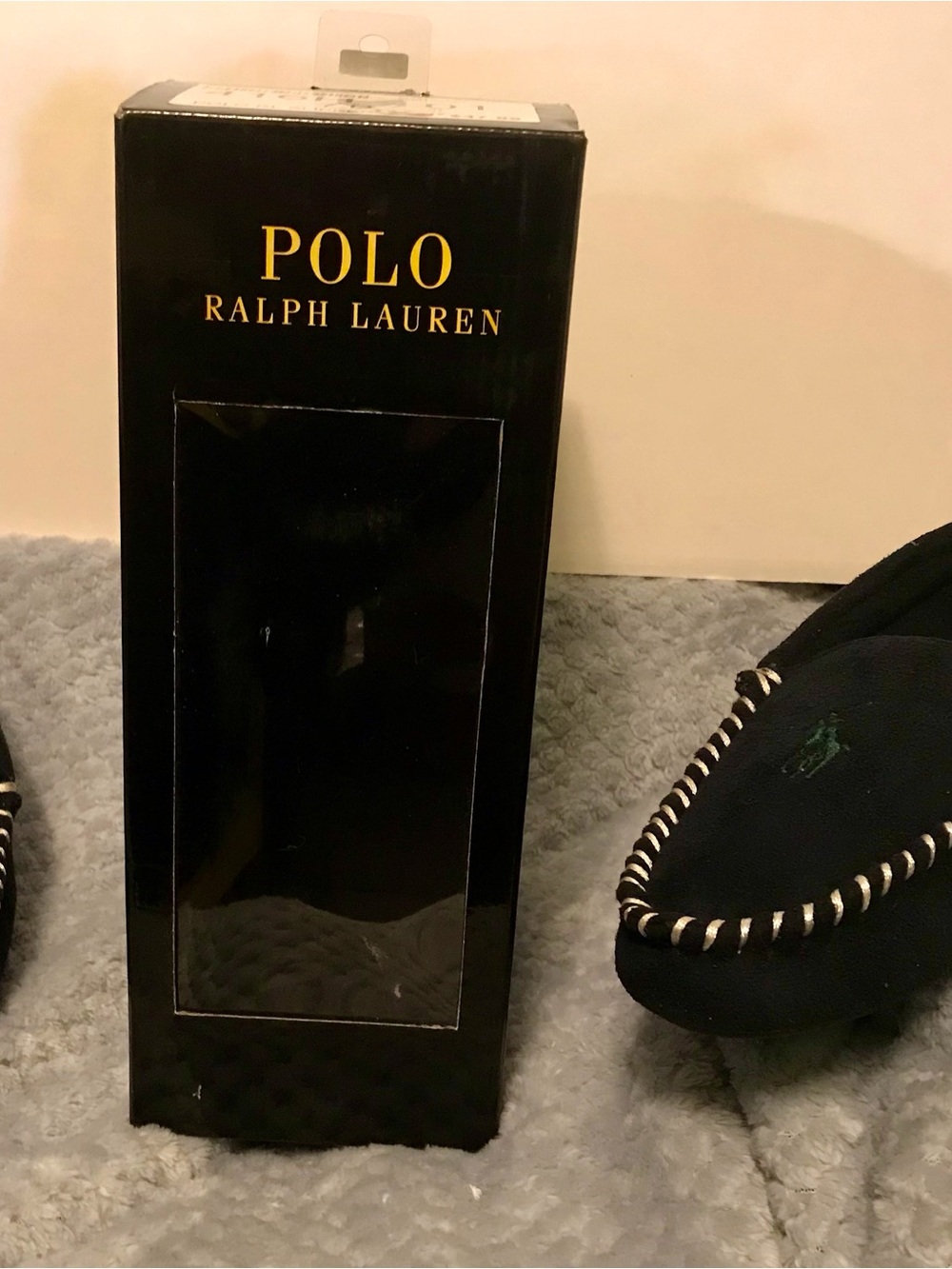Polo by Ralph Lauren Brown Men's Faux Suede Slippers Sz 7 NIB